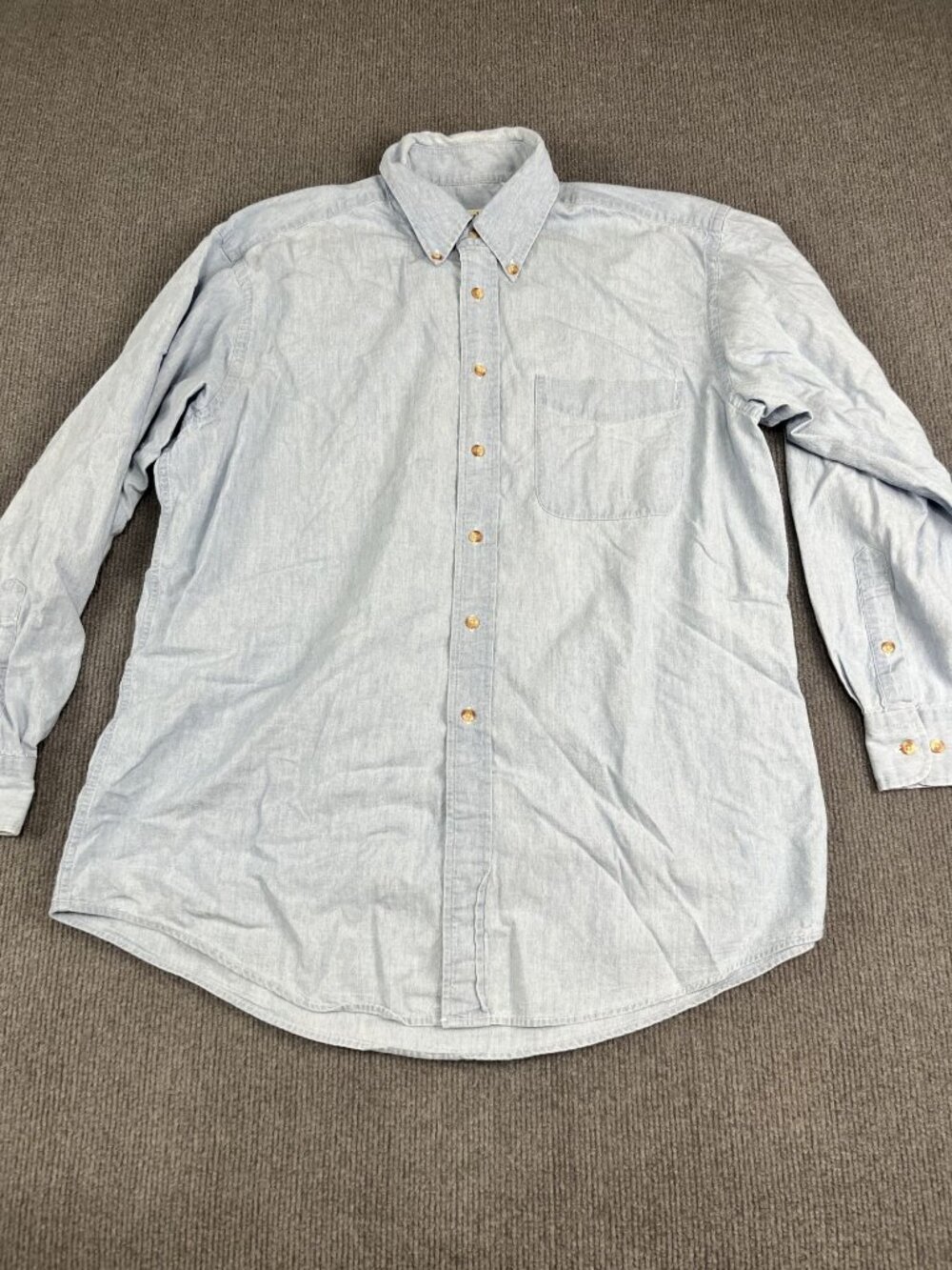 Jos. A. Bank Mens Light Blue Long Sleeve Button Down Shirt L